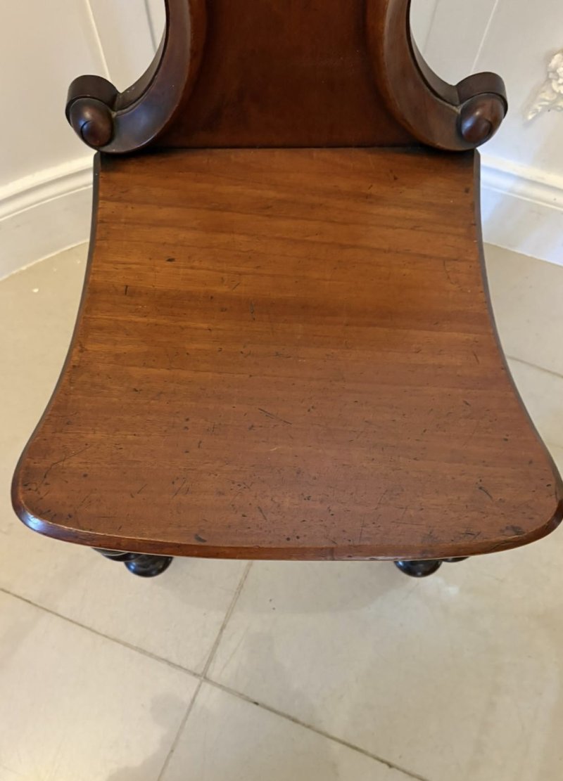 Superb Quality Pair of Antique Victorian Mahogany Hall / Side Chairs